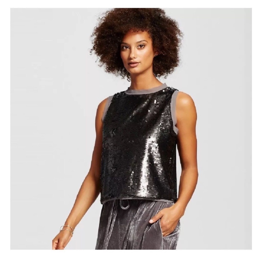 Who What Wear sequin sleeveless top 2X